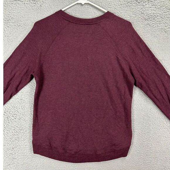 Athleta Crewneck Sweatshirt‎ Womens Small Maroon Athletic Lightweight Pullover - Picture 3 of 8